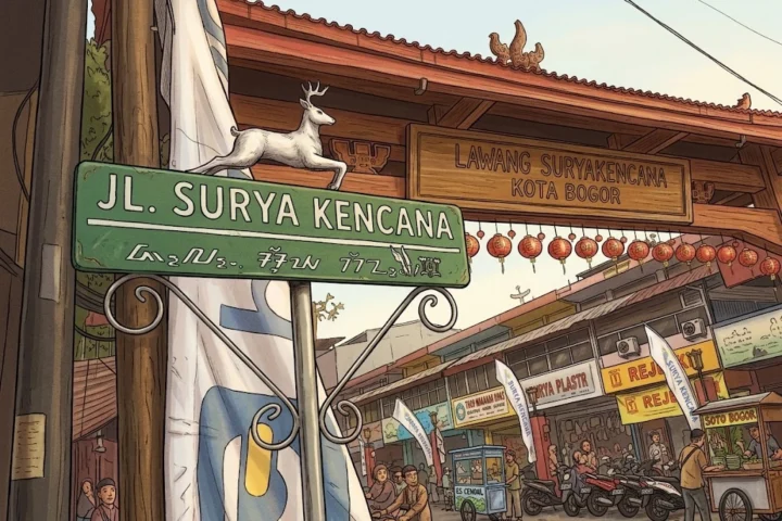 Suasana kawasan kuliner Suryakencana di Kota Bogor
