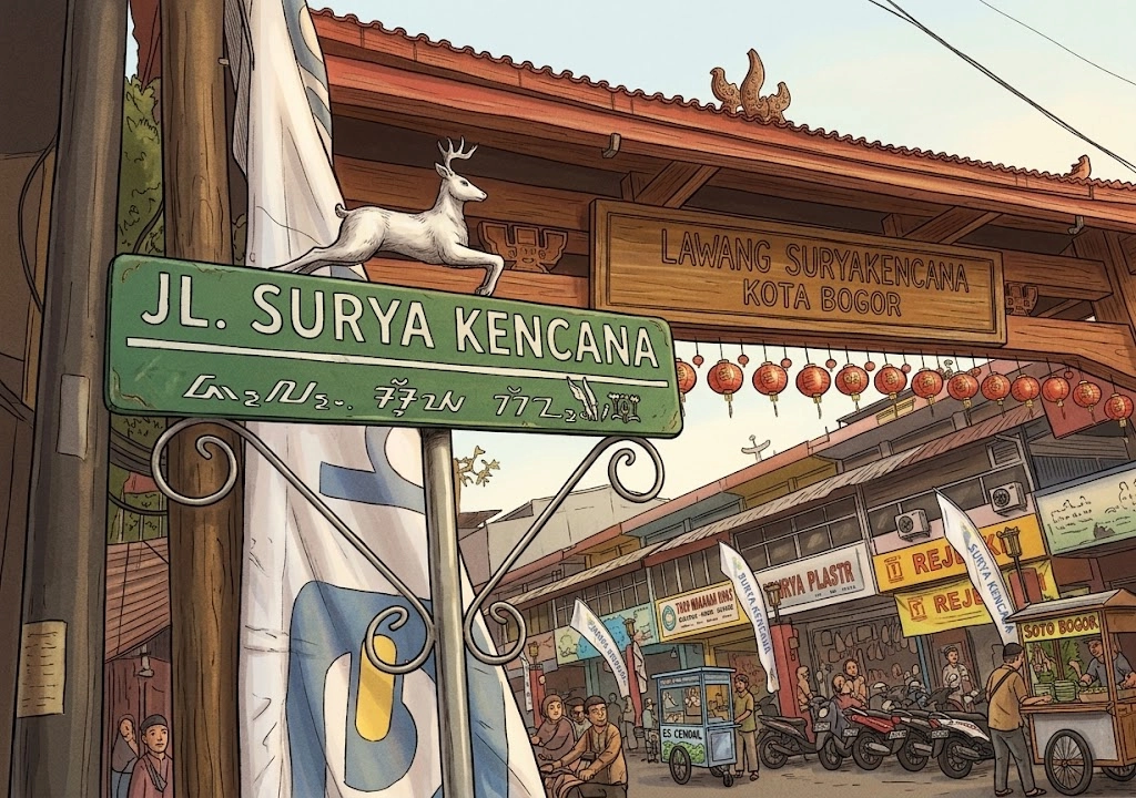 Suasana kawasan kuliner Suryakencana di Kota Bogor